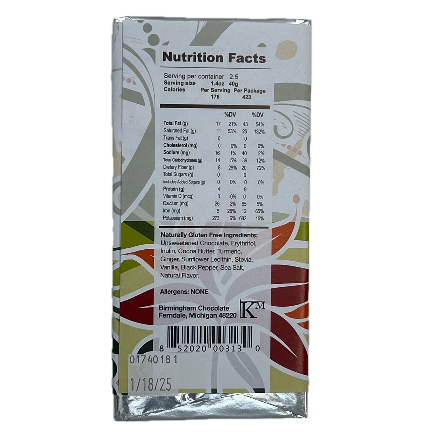 Bars - KetoBar Turmeric Ginger (8 Bar Case)